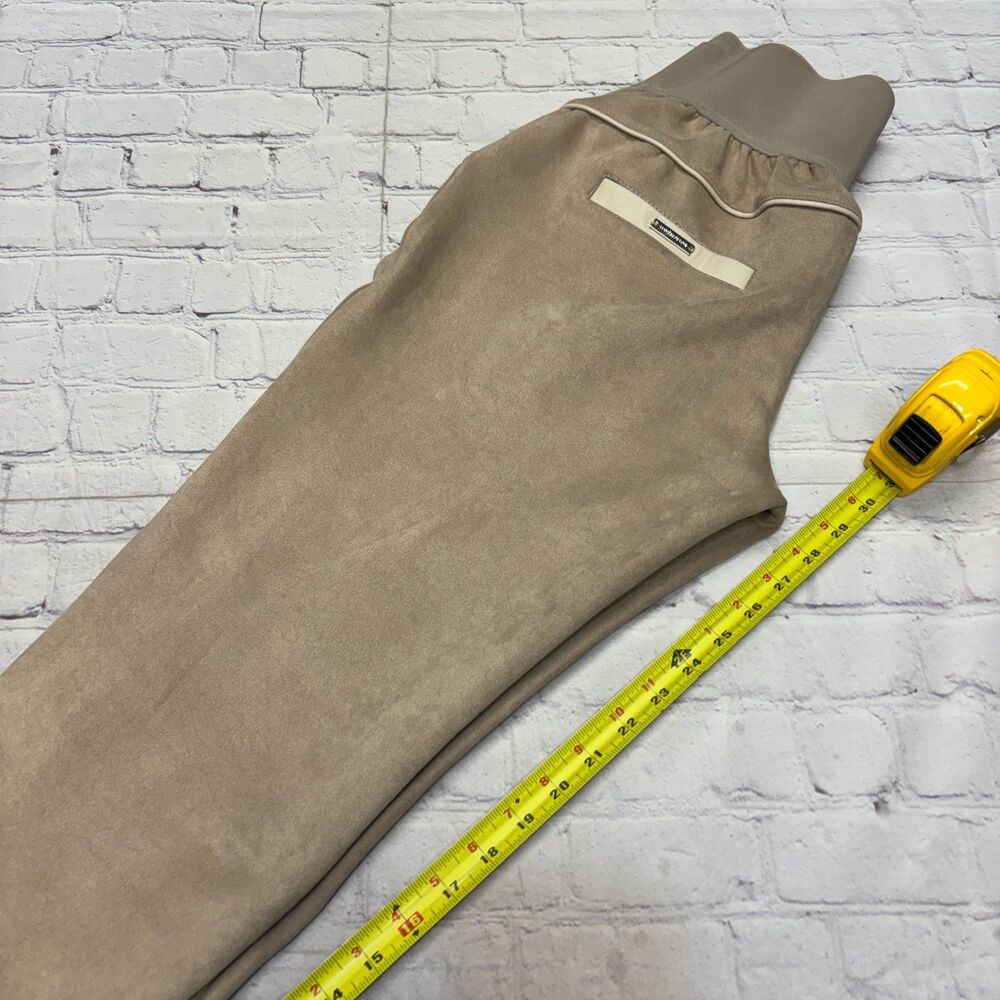 NWT Maniere De Voir Size 12 Faux Suede Contrast Piping Joggers Pants D132 -13 - Picture 7 of 16